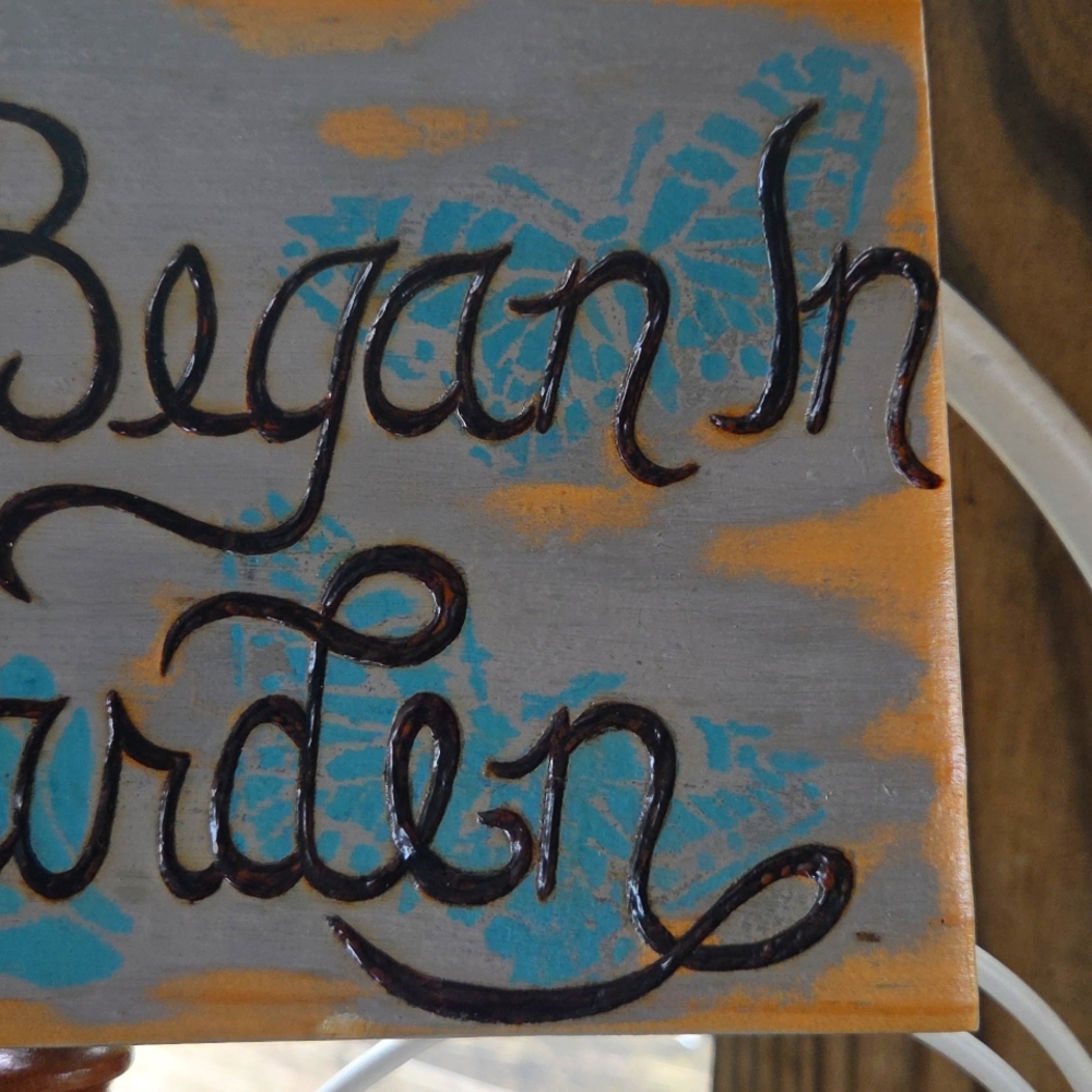 Upcycled Spindle Garden Sign - Picture 3 of 9